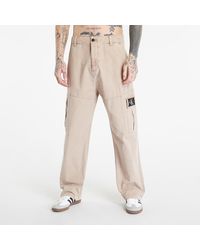 Calvin Klein - Jeans Mineral Dye Cargo Woven Pants Shitake - Lyst