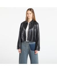 Calvin Klein - Jas Jeans Leather Moto Jacket - Lyst