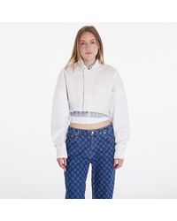 Nike - Bomber Sportswear Destroyer Cropped Canvas Jacket Phantom/ Summit White/ Summit White Xs - Lyst