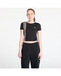 adidas Originals - T-Shirt Adidas Knitted 3 Stripe Short Tee - Lyst