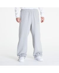 Nike - Jogginghose solo swoosh open-hem brushed-back fleece pants dk grey heather/ white xl - Lyst