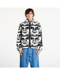 Obey - Jacket Obey Repeated Icon Sherpa Jacket - Lyst