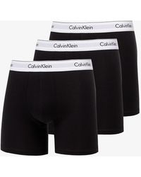 Calvin Klein - Modern cotton stretch boxer brief 3-pack black/ black/ black - Lyst