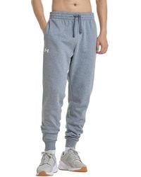 Under Armour - Broeken Rival Fleece Joggers Castlerock Light Heather - Lyst