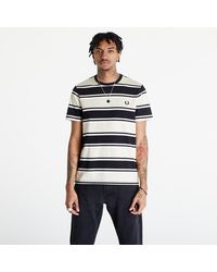 Fred Perry - Bold Stripe T-shirt Oatmeal/ Ecru/ Black - Lyst