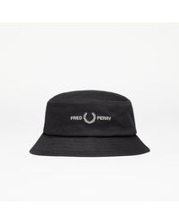 Fred Perry - Graphic Brand Twill Bucket Hat / Warm Grey - Lyst