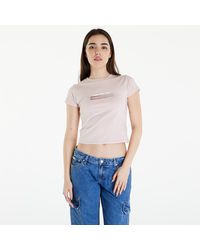 Calvin Klein - Jeans Diffused Box Fitted Short Sleeve Tee Sepia Rose - Lyst