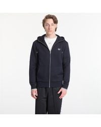 Fred Perry - Fepa Hooded Zip Through Sweatshirt Back - Lyst