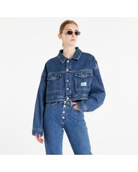 Calvin Klein - Jeans boxy cropped denim jacket - Lyst