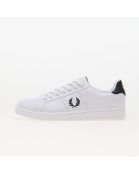 Fred Perry - B721 Leather White/ Navy - Lyst