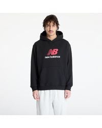 New Balance - Sweatshirt Athletics French Terry Logo Hoodie - Lyst