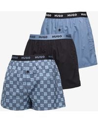 BOSS - B-Woven Boxer 3-Pack - Lyst