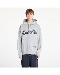 A Bathing Ape - Sweatshirt Baseball Logo Relaxed Fit Pullover Hoodie - Lyst