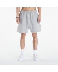 Nike - Solo swoosh fleece shorts dk grey heather/ white - Lyst
