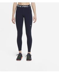 Nike Pro 365 Leggings Obsidian/ White - Blu