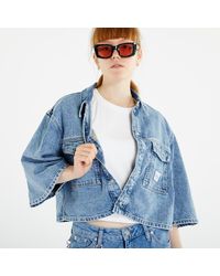 Calvin Klein - Jeans Oversized Short Sleeve Jacket Denim Light - Lyst