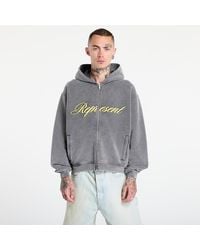 Represent - Sweatshirt Script Logo Zip Hoodie - Lyst