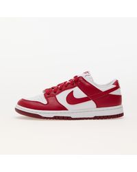 Nike - W dunk low next nature white/ gym red - Lyst