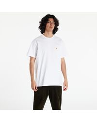 Carhartt - T-shirt s/s chase t-shirt white/ gold m - Lyst