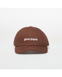 Palm Angels - Casquette classic logo cap brown/ off white universal - Lyst
