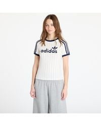 adidas Originals - T-shirt adidas linear graphic cali tee off white/ night indigo s - Lyst