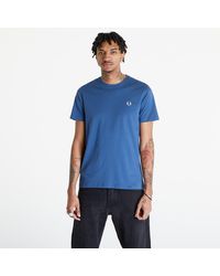 Fred Perry - Crew Neck T-shirt Midnight / Light Ice - Lyst