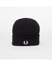 Fred Perry - Mütze Classic Merino Wool Beanie/ Snow - Lyst