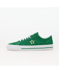 Converse - One Star Pro Suede Green/ White/ Gold - Lyst