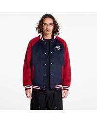 Tommy Hilfiger - Bomber Wool Blend Crest Bomber Dark Night Navy/ Regatta Red M - Lyst