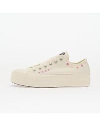 Converse - Sneakers Chuck Taylor All Star Lift Floral Embroidery Low Top Egret/ Sugar Berry/ Cactus Bud Eur - Lyst