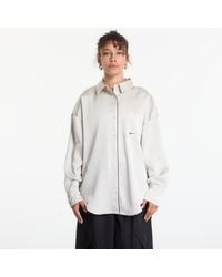 Nike - Hemd Sportswear Oversized Satin Long-Sleeve Top Light Bone - Lyst