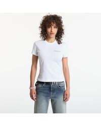 Off-White c/o Virgil Abloh - T-Shirt Logo Quote Fitted Tee - Lyst