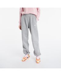 Nike Sportswear W Essential Fleece Pants Dk Grey Heather/ White - Grau
