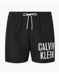 Calvin Klein Drawstring Swim Shorts Black - Schwarz