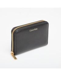 Calvin Klein - Wallet Foil Logo Medium Zip Around - Lyst