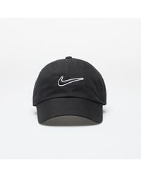 Nike - Club unstructured swoosh cap black/ black - Lyst