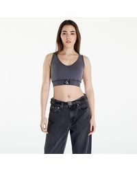 Calvin Klein - Top Jeans Label Washed Rib Crop Top - Lyst