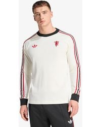 adidas Originals - T-Shirt Adidas Manchester United Originals Long Sleeve T-Shirt - Lyst