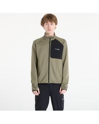 Columbia - Sweatshirt triple canyonTM ii functional grid fleece jacket stone green heather/ black s - Lyst