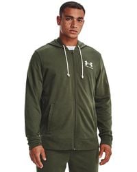 Under Armour - Rival Terry Full-Zip Marine Od Onyx - Lyst