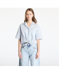 Tommy Hilfiger - Hemd Tommy Jeans Crop Linen Shortsleeve Shirt - Lyst