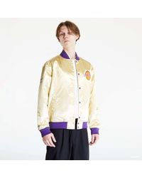 Mitchell & Ness - Fashion Lw Satin Jacket Light Gold - Lyst