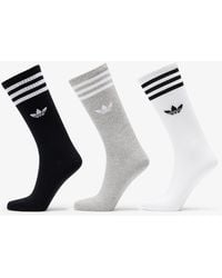 adidas Originals - Adidas High Crew Sock / Mgreyh/ Black - Lyst