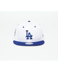 KTZ - Los Angeles Dodgers Crown Patch 9fifty Snapback Cap Optic / Light Royal/ Bright Royal - Lyst
