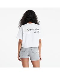 Calvin Klein Jeans Back Urban Logo Tee Bright White - Weiß