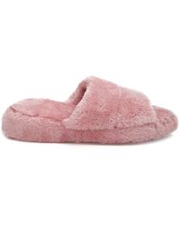 loft faux fur slide slippers