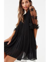 Forever 21 Accordion Pleated Dress , Black
