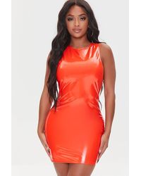 patent leather red dress