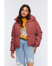 Forever 21 Corduroy Puffer Jacket in 