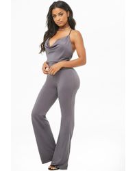 Forever 21 Cross-back Jumpsuit , Dark Gray
